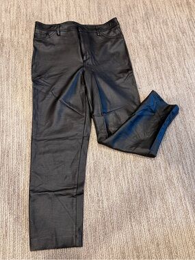Halogen Black Faux Leather Men's Jeans
